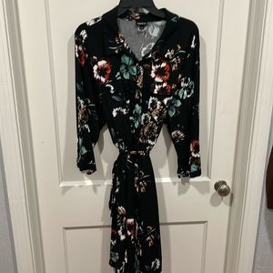 Floral Black Dress